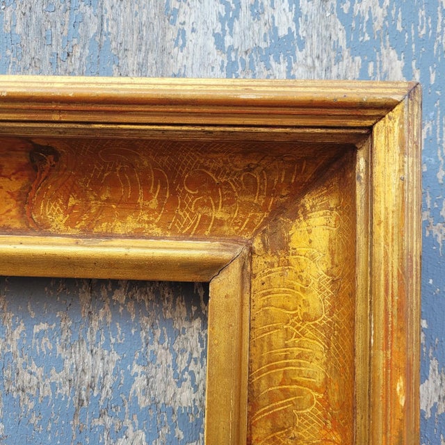 17th Century Style Lacquered Wooden Frame, Italy, Late 19th-Early 20th Century For Sale - Image 9 of 15