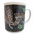 Lynn Chase Leopard Cat Design Jaguar Jungle Porcelain 24k Gold Coffee Mug Cup For Sale