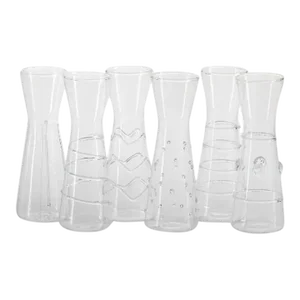 Six Assorted Design Individual Carafes