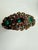 Vintage Signed Capri Demi-Parure – Multi-Layer Rhinestone Floral Dome Brooch/Pendant & Matching Hinged Cuff Bracelet For Sale - Image 4 of 12