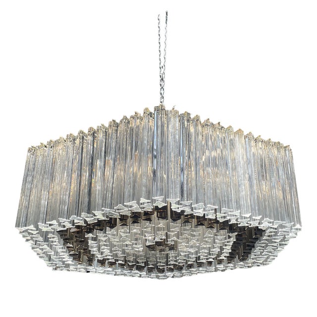 Mid-Century Modern Italian Murano Glass Pendant Light by Paolo Venini, 1950s For Sale