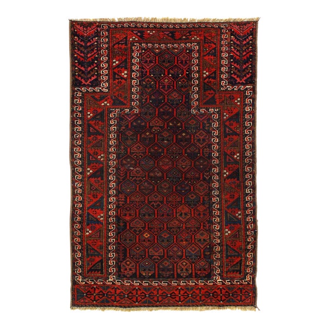 Pasargad DC Handmade Antique Afghan Baluch Rug For Sale
