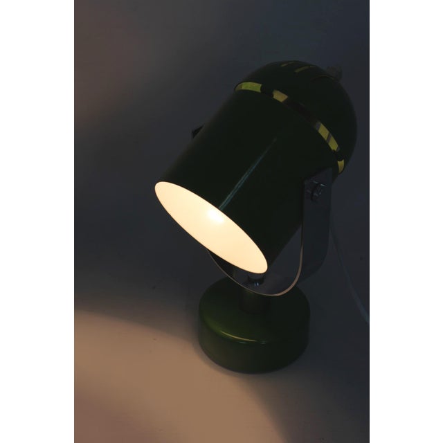 Metal Mid-Century Green Lamps attributed to Stanislav Indra, 1970s, Set of 2 For Sale - Image 7 of 14