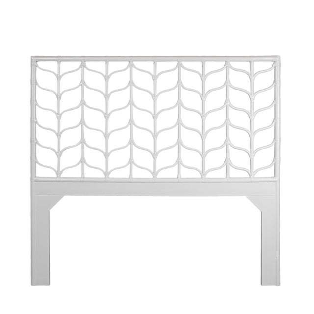 Coastal Ivy Platform Bed Queen, White For Sale - Image 3 of 5