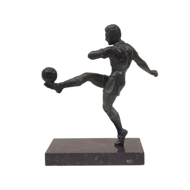 Art Deco Sculpture World Cup Footballer in Bronze, France, 1940s For Sale - Image 13 of 13