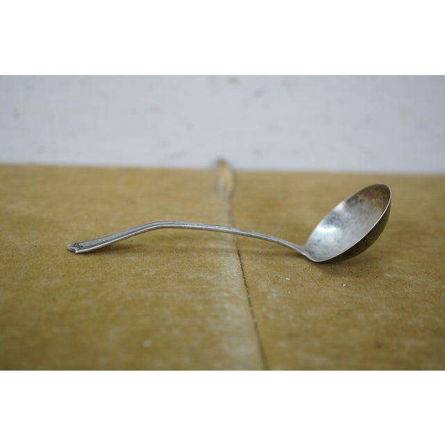 Antique Manchester Mary Warren Sterling Silver Sauce Gravy Ladle Spoon 15g 5" For Sale - Image 13 of 13
