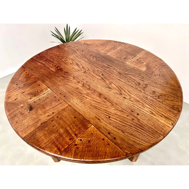 Round Table in Oak 1900s For Sale - Image 5 of 18