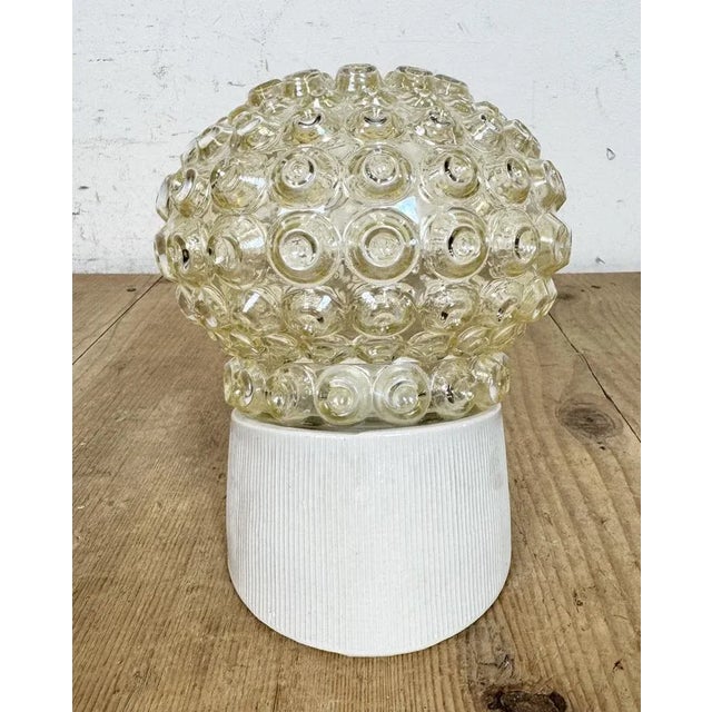 Vintage White Porcelain Wall Light, 1970s For Sale - Image 4 of 12