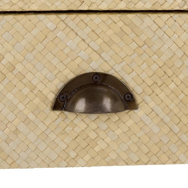 Early 21st Century Apis Raffia 1 Drawer 1 Shelf Accent Table in Natural For Sale - Image 5 of 9