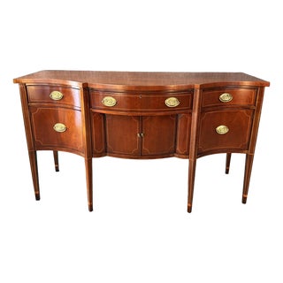 Late 20th Century Baker Furniture Inlaid Mahogany Hepplewhite Sideboard For Sale