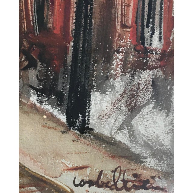 Modern Luigi Corbellini, Rue Norvin et vue sur la Basilique du Sacré Coeur, Montmartre, Watercolor on Paper, Framed For Sale - Image 3 of 9