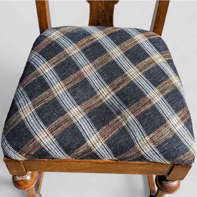 Wood 1980s Jacobean Revival Solid Oak Cane-Back Dining Chairs — Set of 6 For Sale - Image 7 of 8