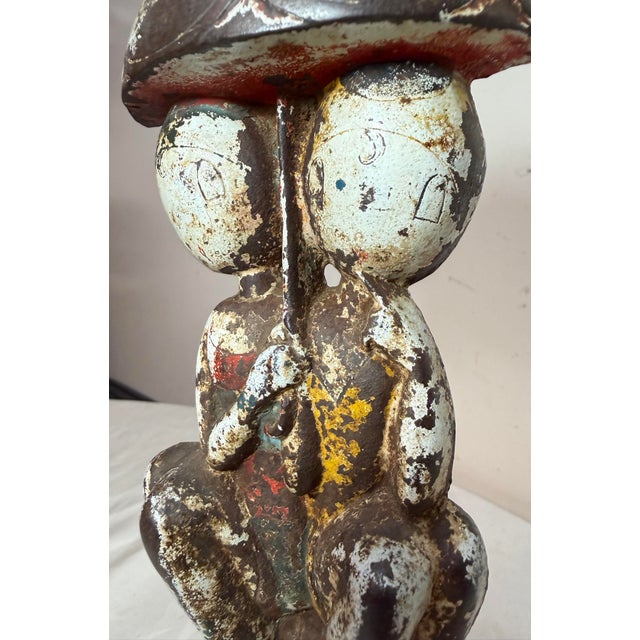 Antique 1920s Original Hubley Cast Iron Bathing Beauties Anne Fish Doorstop #250 For Sale In New York - Image 6 of 14