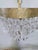 Brass Vintage Brass Ornate Crown Chandelier With French Pendalogue Crystals For Sale - Image 8 of 9