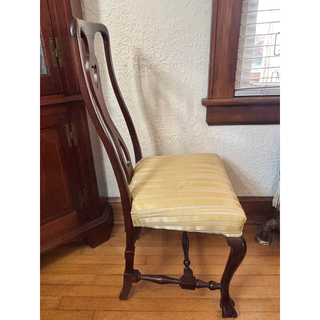 Wood Mid 20th Century Colonial Williamsburg Chippendale Mahogany Side Chair For Sale - Image 7 of 11