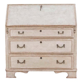 Mid-19th Century Swedish Painted Secretary in Pine, circa 1840–1850 For Sale