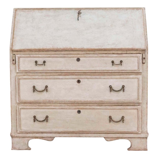 Mid-19th Century Swedish Painted Secretary in Pine, circa 1840–1850 For Sale