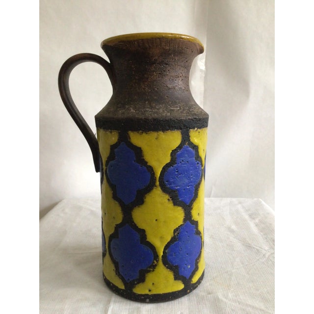 Italian 1960s Italian Painted Bicolor Pitcher/Jug For Sale - Image 3 of 10