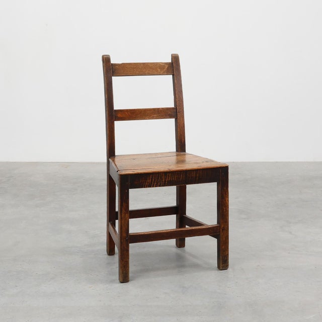 Antique Late 19th Century Oak Side Chair, Belgium For Sale - Image 17 of 17