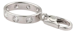 Cartier Love 7 Diamond 18k White Gold Mini Ring Charm w/Paper