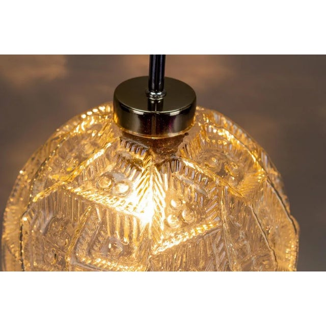 Mid-Century Modern Glass & Chrome Pendant Light For Sale - Image 9 of 18