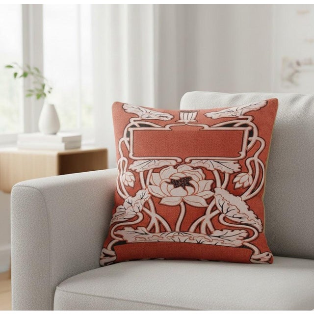 Arts & Crafts Exquisite Luxury Arts & Crafts Sofa Cushions / Pillows Cover With Insert For Sale - Image 3 of 4