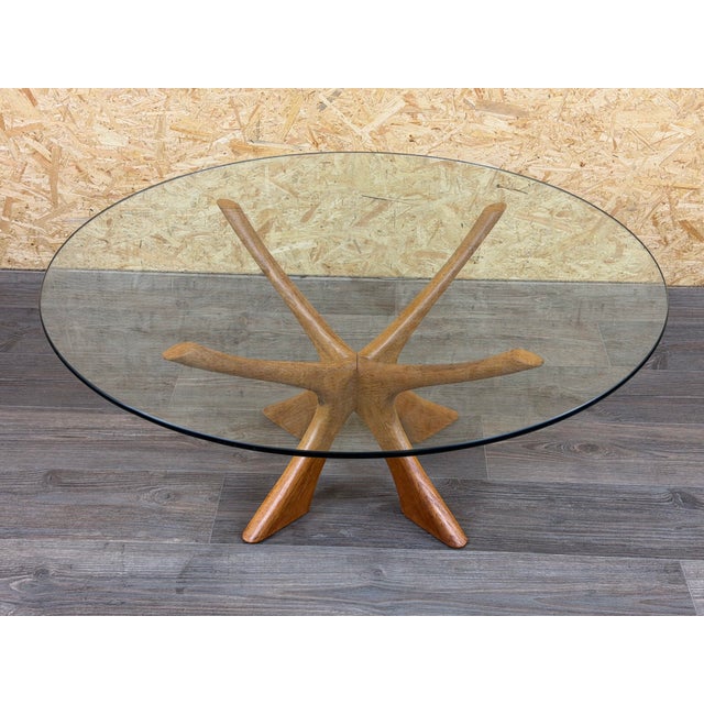 1960s/70s Teak Coffee Table T118 with Glass Top by Illum Wikkelso for Niels Eilersen Item: Coffee Table Manufacturer:...