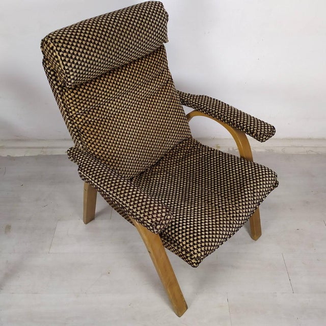 Brown Set of Bow Wood Armchairs from Baumann, 1970s For Sale - Image 8 of 15