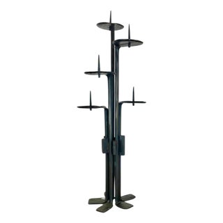 Large Brutalist Bronze Candleholder from Manfred Bergmeister, Germany, 1970s For Sale