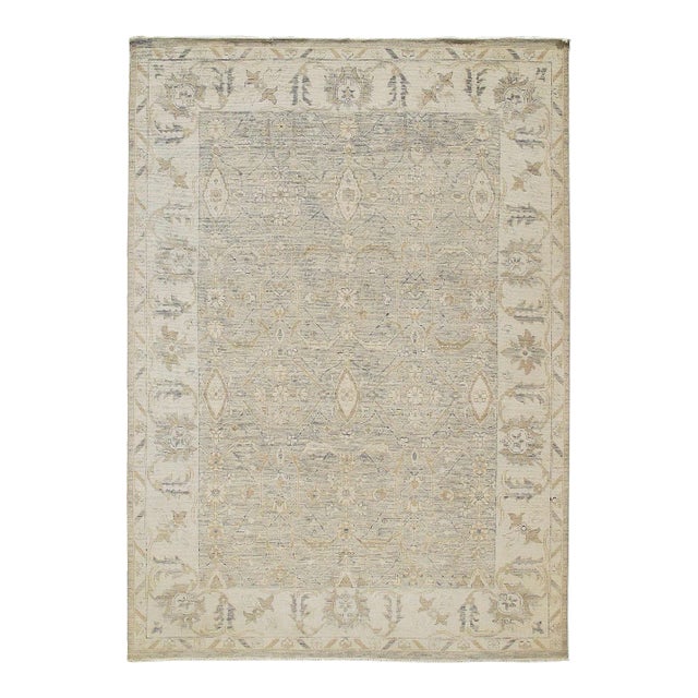 2020s Fine Hand Knotted Oushak Design For Sale