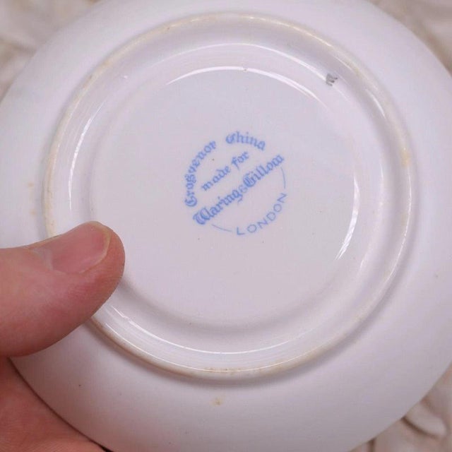 Orange Porcelain Batwing Demitasse Service by Grosvenor China for Waring & Gillow, 1930s, Set of 12 For Sale - Image 11 of 18