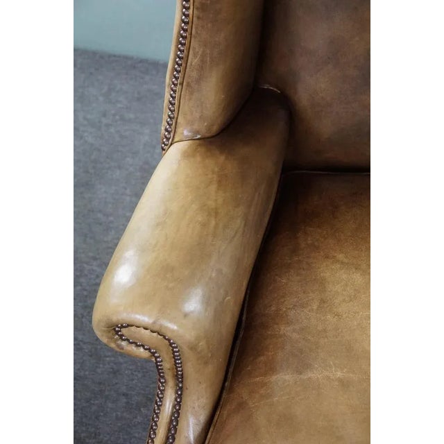 Animal Skin Vintage Club Chair in Leather For Sale - Image 7 of 9