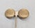 Mid-Century Modern Vintage 1955 Signed Castlecliff Round Goldtone "Alligator" Texture Clip Earrings-2 Pieces For Sale - Image 3 of 8