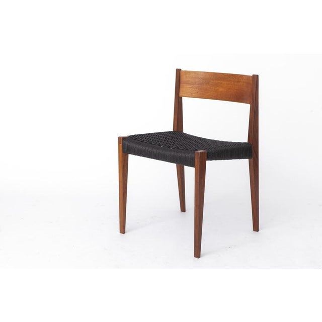 Mid-Century Modern Danish Pia Chair in Teak with Black Cord Seat by Poul Cadovius for Cado, 1960s For Sale - Image 10 of 10