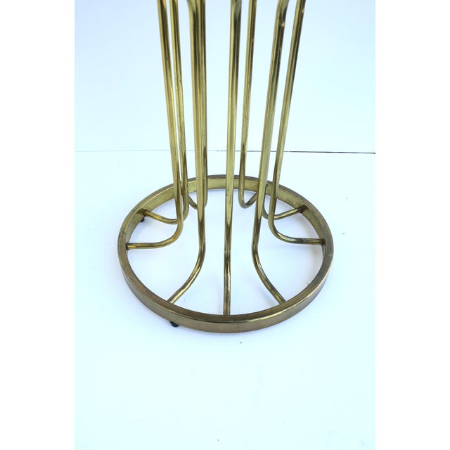 Brass Side Table With Round Glass Top, Circa Late 20th Century For Sale - Image 10 of 11