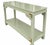 Chinoiserie Console Table in High-Gloss Lacquer With Brass Corner Accents For Sale - Image 4 of 6