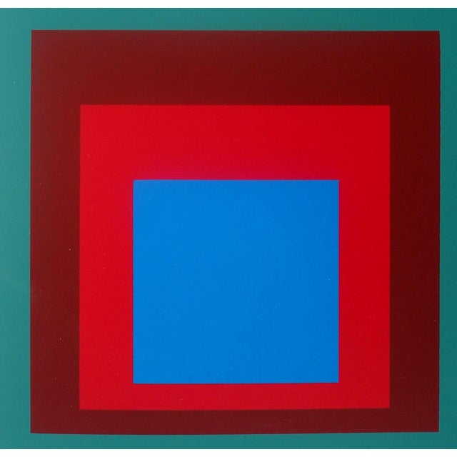 Bauhaus Josef Albers, Homage to the Square, Protected Blue, Screen Print For Sale - Image 3 of 5