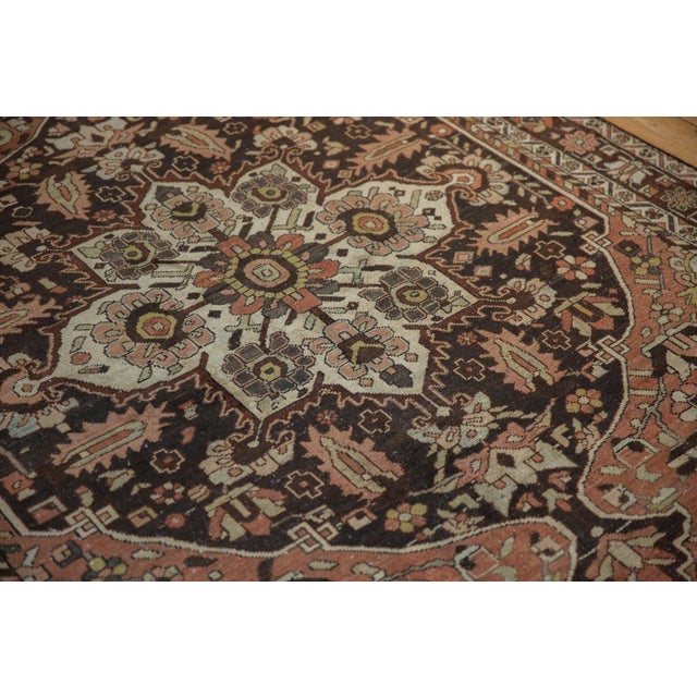 Old New House 1950s Vintage Persian Hamadan Starburst Medallion Wool Carpet For Sale - Image 4 of 10