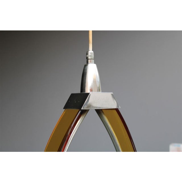 Orange Minimalist Orange Pendant from Fontana Arte, 1960s For Sale - Image 8 of 12