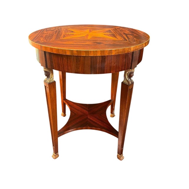 Early 19th Century Early 19th Century Inlaid Empire Accent Table For Sale - Image 5 of 5