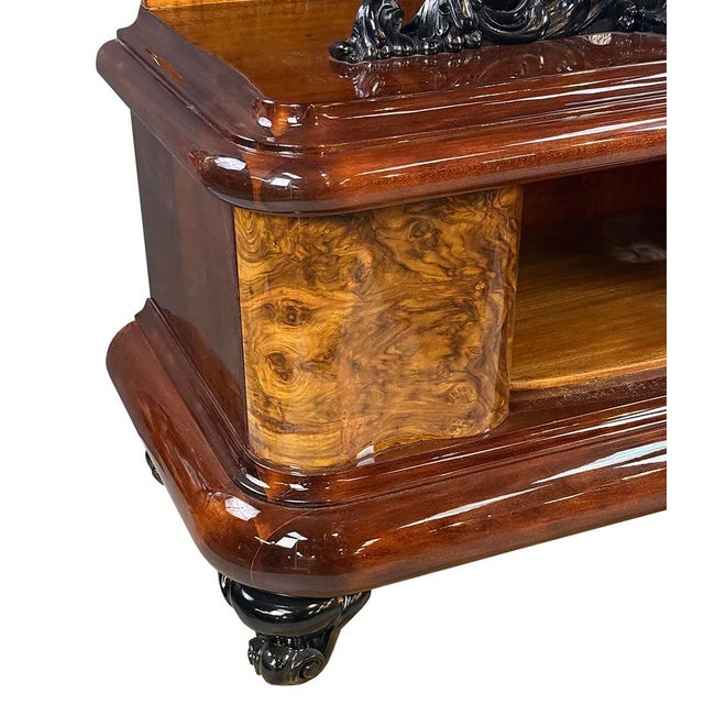 Art Deco Walnut Display Cabinet, 1930s For Sale - Image 6 of 11