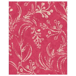 Mind the Gap Wallflower Raspberry Wallpaper For Sale