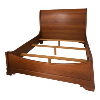 Stickley Queen Sleigh Wood Bed Frame 2013 For Sale