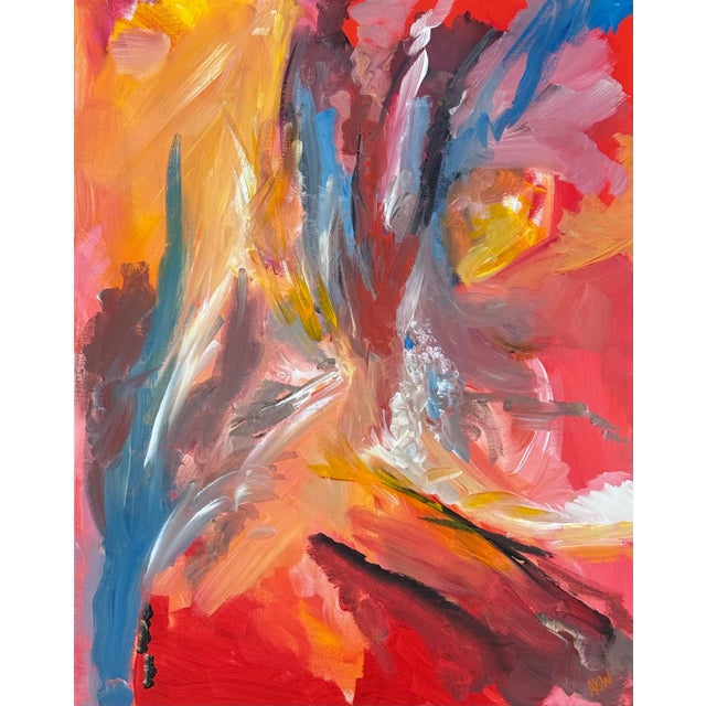 Angela Wakefield Abstract Expressionist Painting by Contemporary British Artist - Erupting Light 2025 For Sale - Image 4 of 9