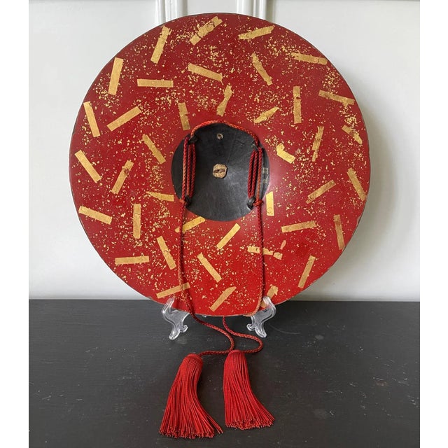 A bespoken Japanese historical hat known as Jinggasa (militant hat) that was worn by samurai in Edo period (1603-1868)...