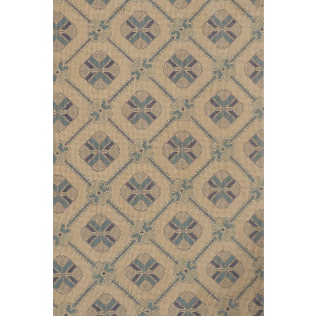 Oversized Vintage Portuguese Needlepoint Rug With Floral Lattice - Rug & Kilim For Sale In New York - Image 6 of 10