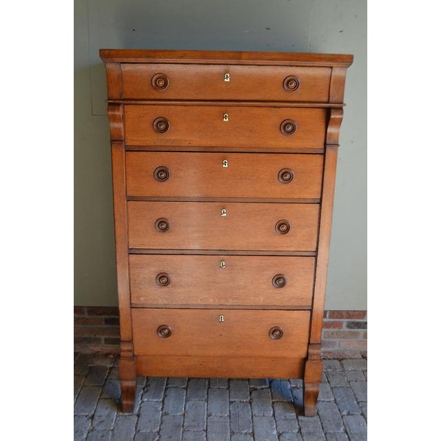 Antique Oak Empire Chiffonier For Sale - Image 9 of 11