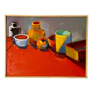 Still Life Painting Signed William Hannum Rich Colors California Artist