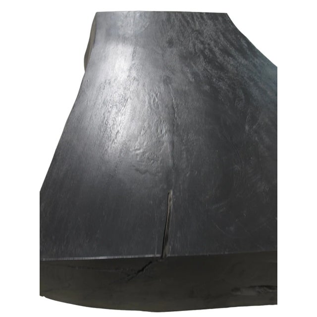 Minimalist Black Living Edge Block Coffee Table 15 For Sale - Image 10 of 11