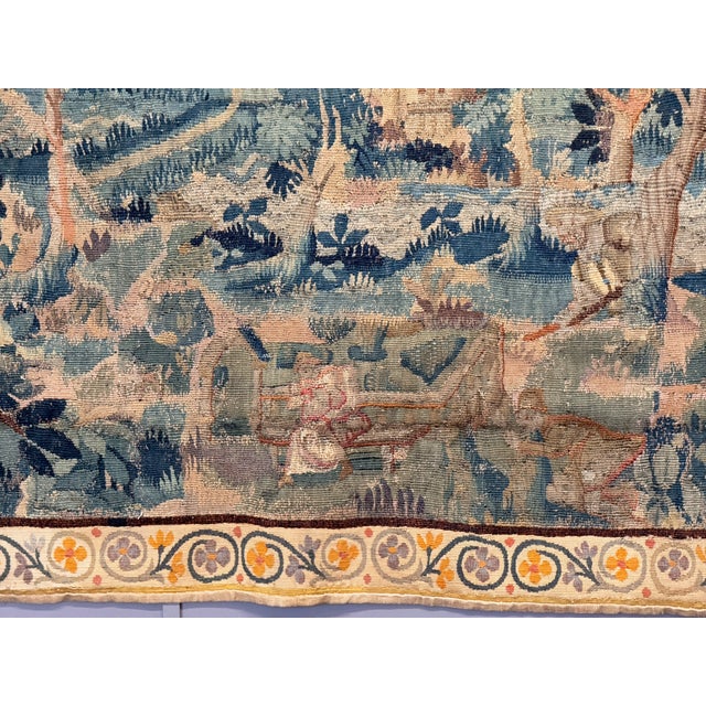 17th Century Flemish Hunting Scene Tapestry, in Excellent Condition For Sale - Image 6 of 8